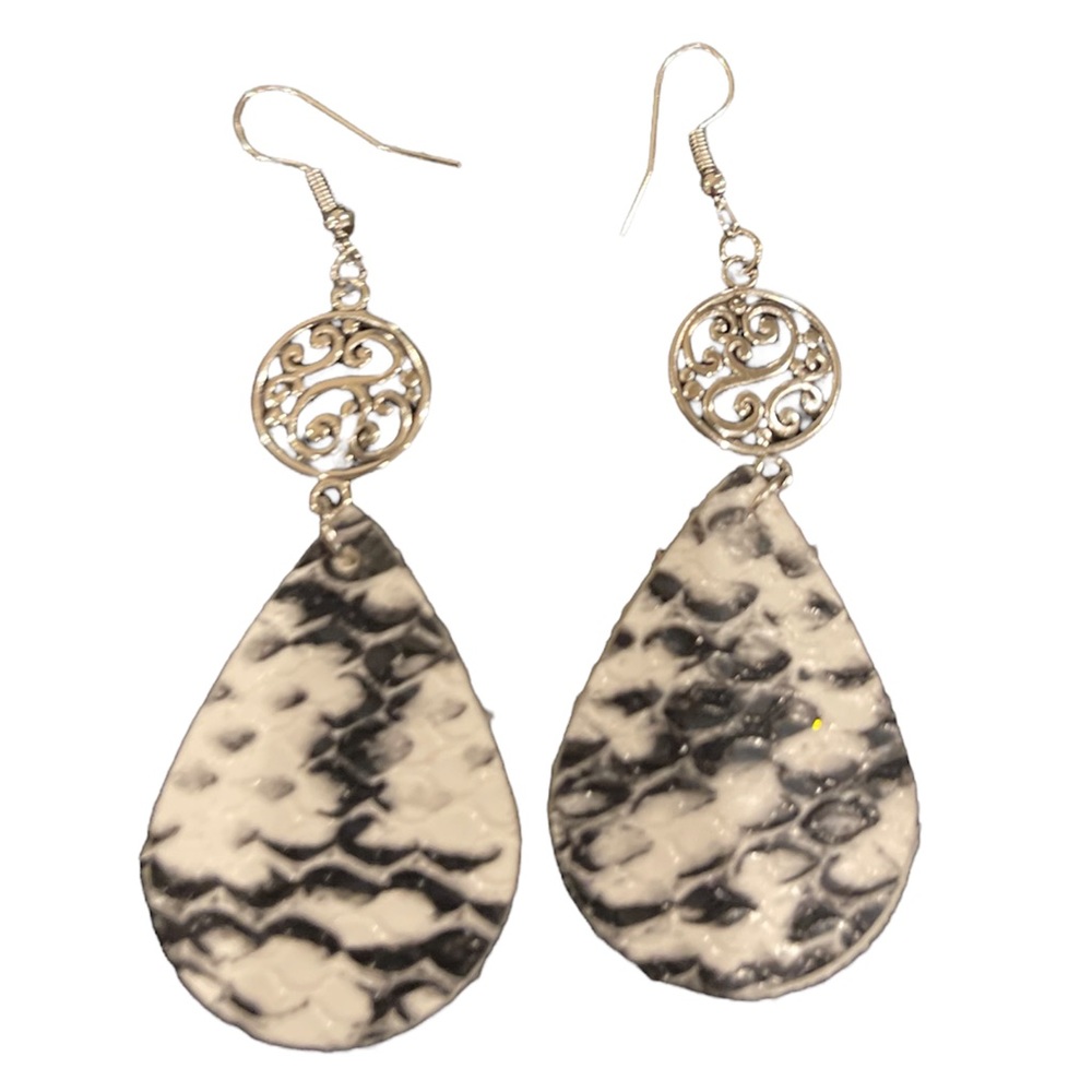 Handmade faux leather snakeskin